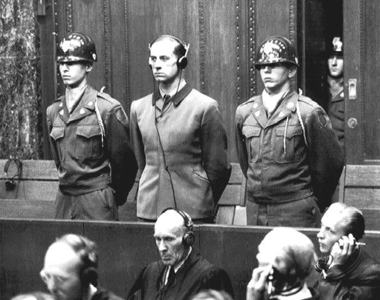Karl Brandt in the dock at Nurenburg