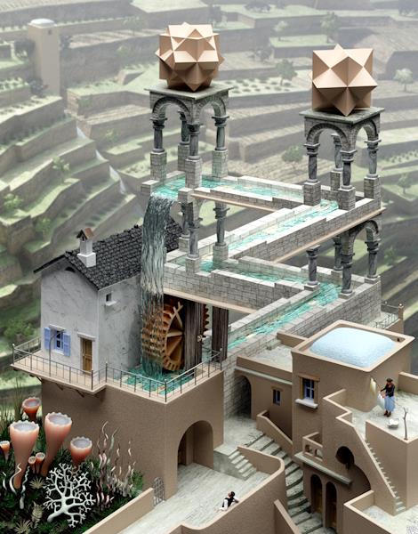 Escher's WATERFALL, a perpetual motion machine