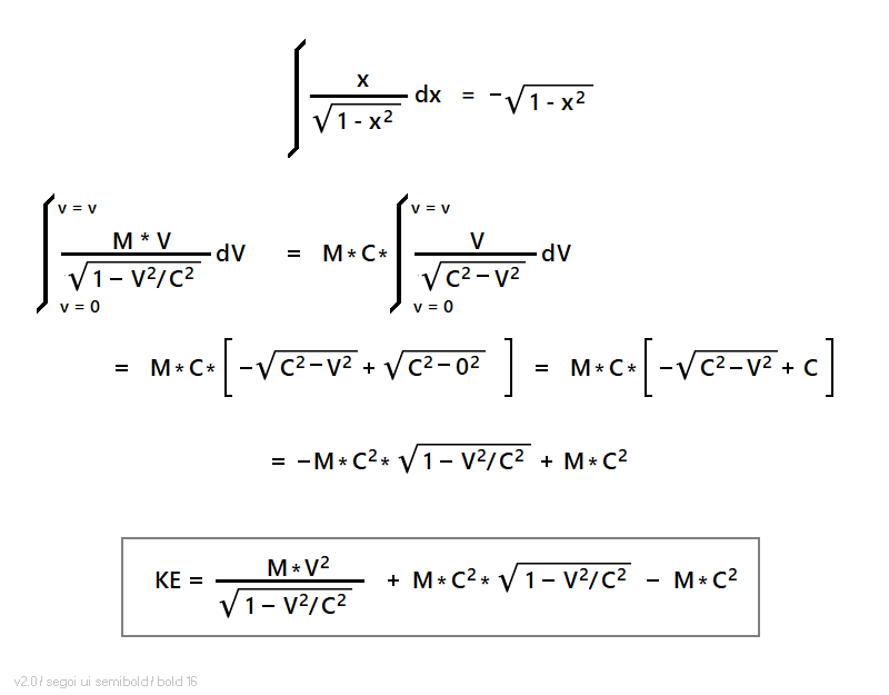 solving for relativistic kinetic energy