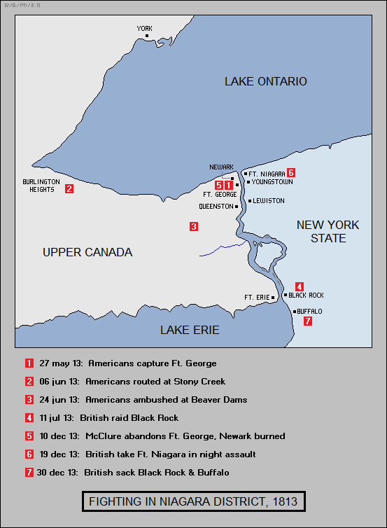 fighting on the Niagara frontier, 1813