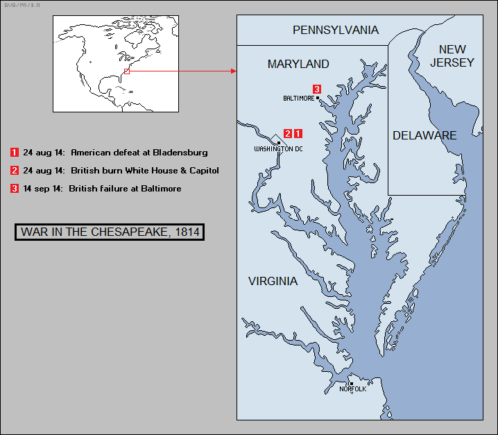 the war in the Chesapeake, 1814