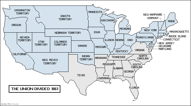 UNION DIVIDED 1861