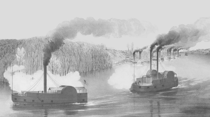timberclad gunboats at Shiloh